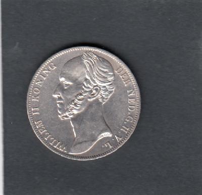 Beschrijving: 1 Gulden WILLEM II 